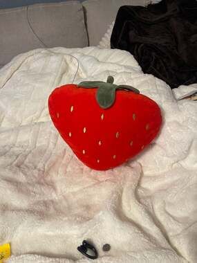 Strawberry pillow Like new